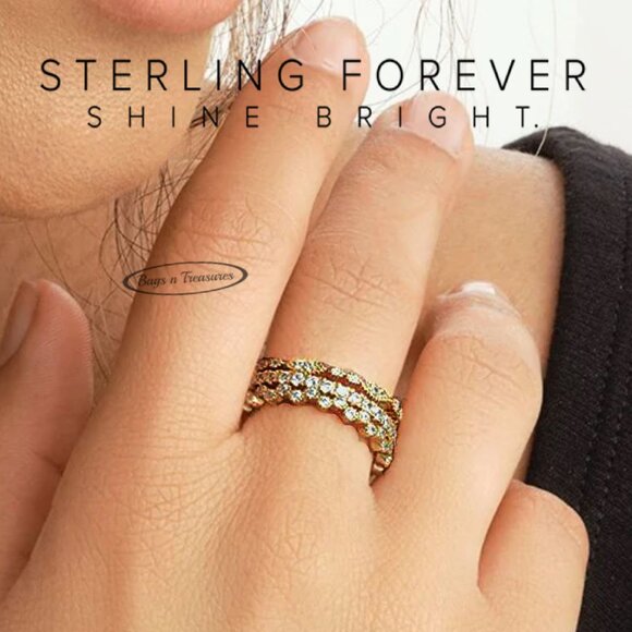 STERLING FOREVER Stackable Rings - Like New - Picture 3 of 3